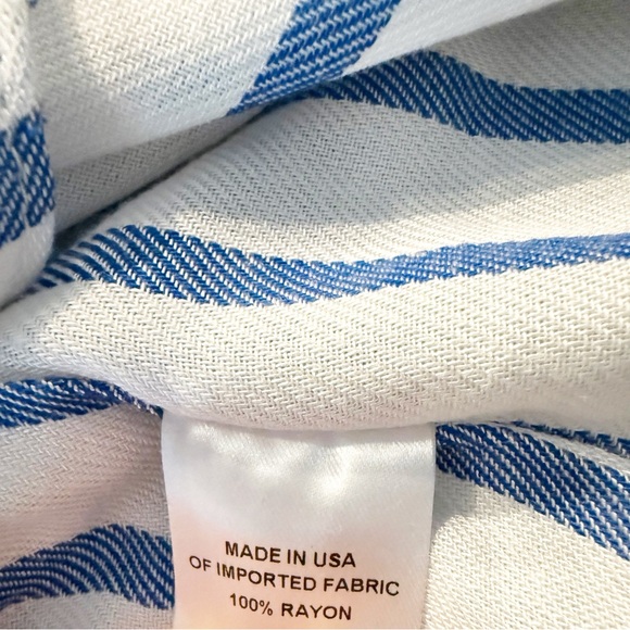 NWT Drew Striped Knot Back Flowy Blouse Size Small $166 MSRP Blue White - Picture 5 of 9